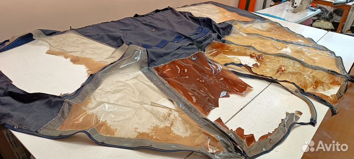 Ремонт тентов для лодок, замена окошек