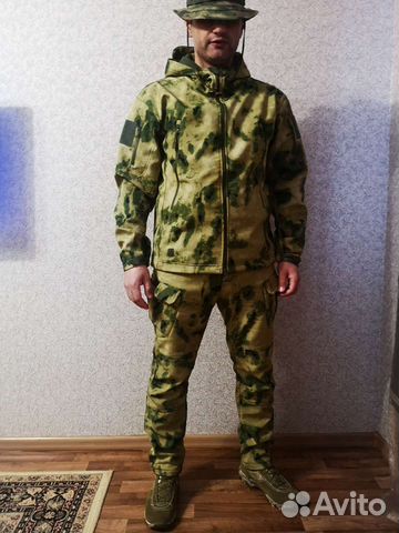 Костюм softshell мох, бушлат, флиска