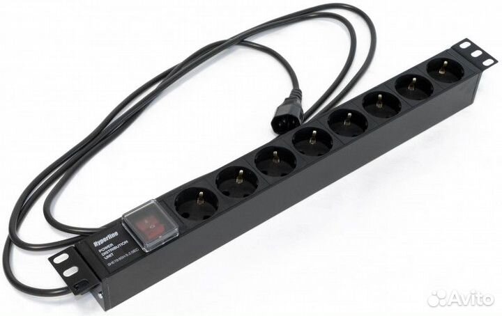 Hyperline SHE19-8SH-S-2.5IEC Блок розеток для 19&