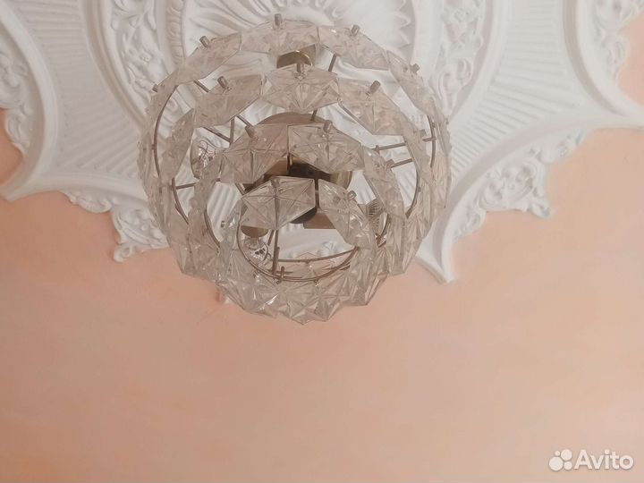 Хрустальная люстра СССР винтажная