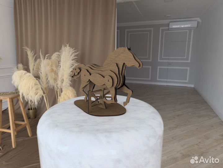 Конструктор из дерева, конь