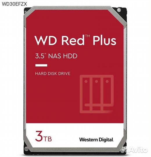 Диск HDD WD Red Plus SATA III (6Gb/s) 3.5