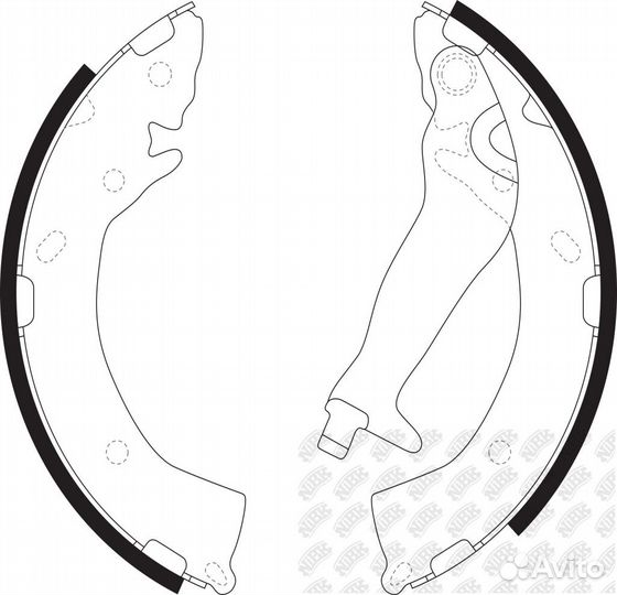 Колодки барабанные nibk FN0609