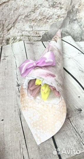 Шоколадный букет из тюльпанов ручная работа