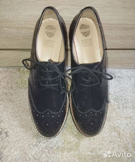 Новые кожаные женские полуботинки tervolina, 39