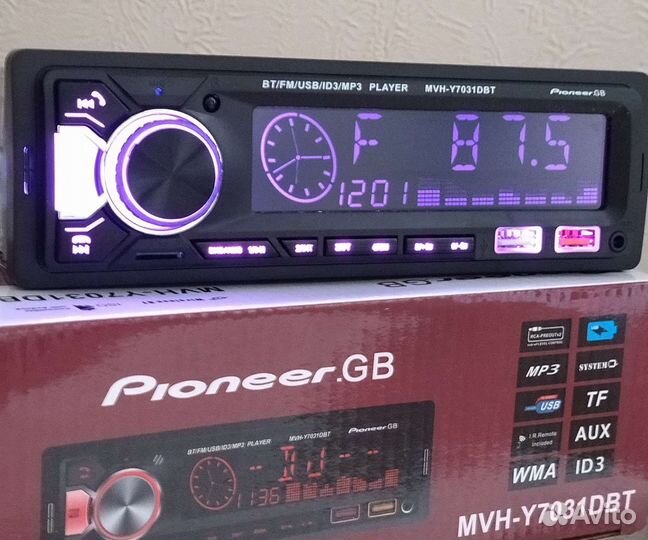 Автомагнитола Pioneer 1din c блютуз