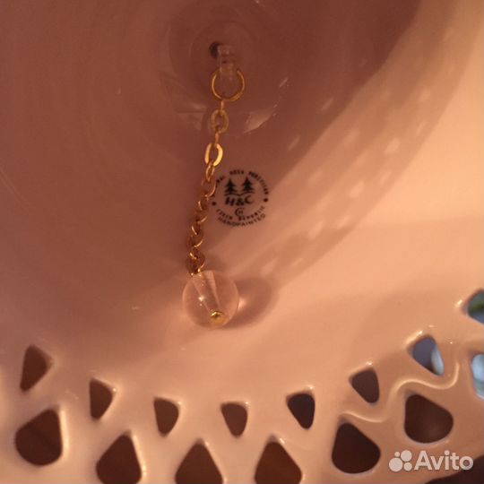 Розовый фарфор. Чехия. Колокольчик Bizant