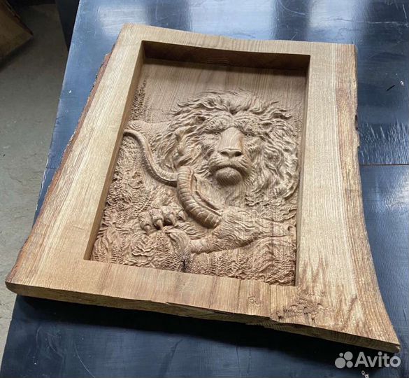 Картина из массива дерева на заказ