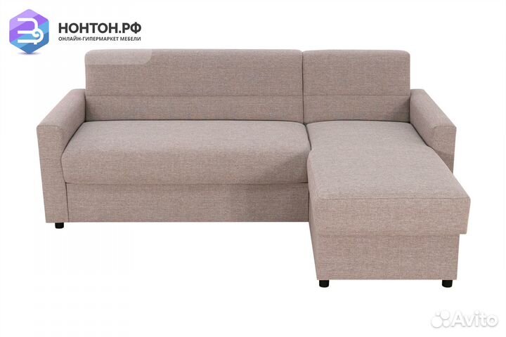 Диван угловой дельфин Виктория 2-1 светло-бежевый