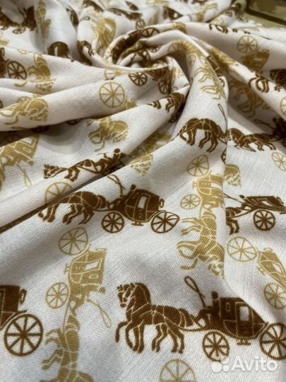 Кашемировый платок шаль Coach бежевый мягкий