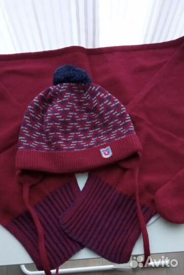 Комплект шапка,шарф,варежки 50-52см
