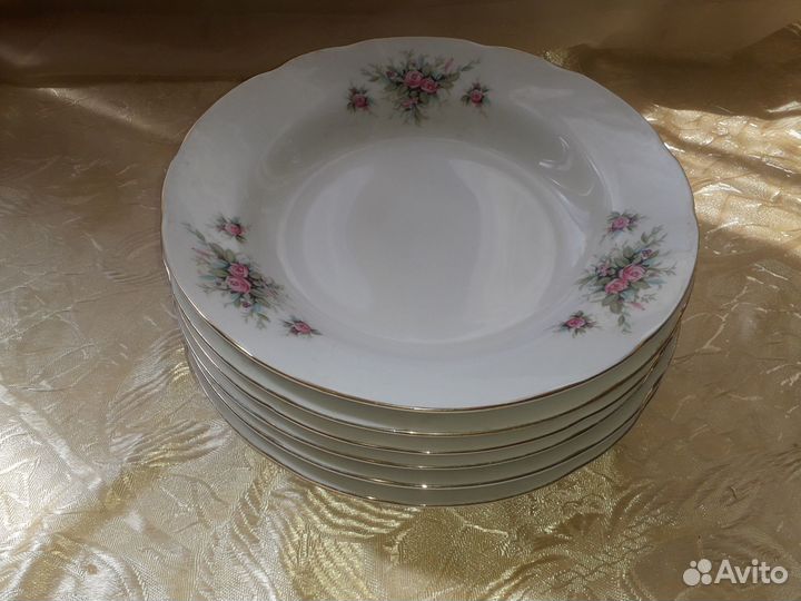 Комлект суповых тарелок Японии периода СССР