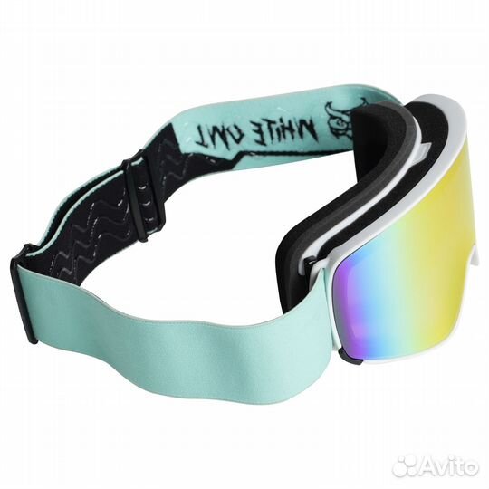 Маска горнолыжная White Owl FA-123, красный-черный