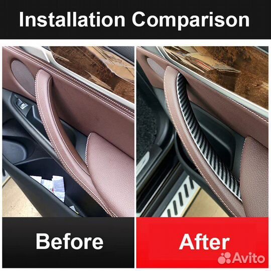 Накладки карбон ручки бмв Е70 Е71 Е72 X5 X6