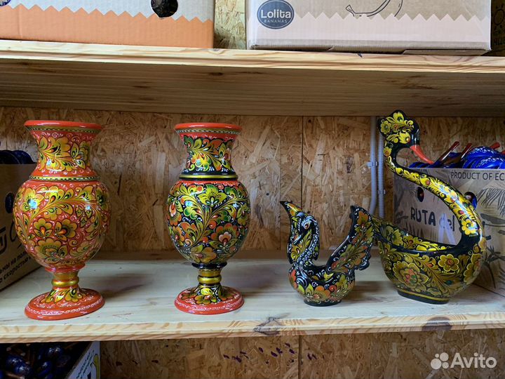 Хохломская ваза