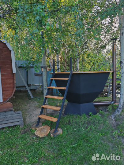 Банный чан на дровах