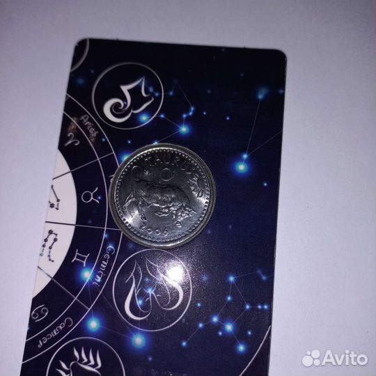 Сувенирная монета телец