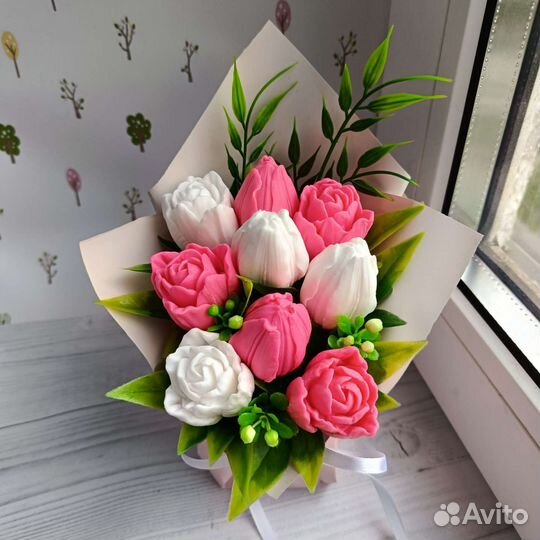 Букет тюльпанов. Мыло ручной работы