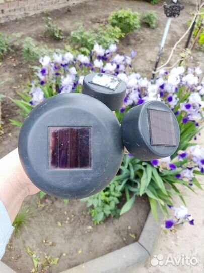 3 садовых фонарика б/у