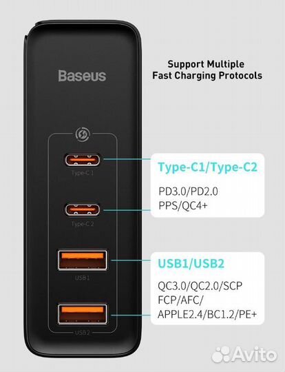 Зарядное устройство baseus gan2 pro quick charger