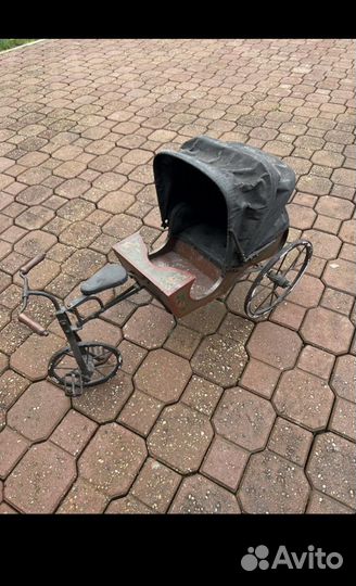 Коляска для кукол, антиквариат, рэтро, винтаж