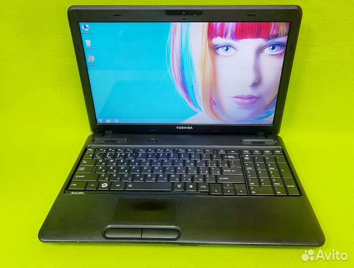Toshiba C660 Ноутбук бу windows 7 2 ядра SSD 15.6