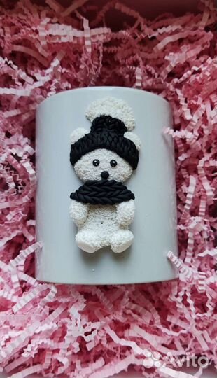 Кружка с декором из полимерной глины