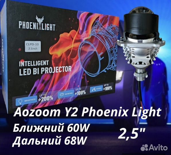 Bi LED линзы Aozoom Y2 Fhoenix Light 2,5