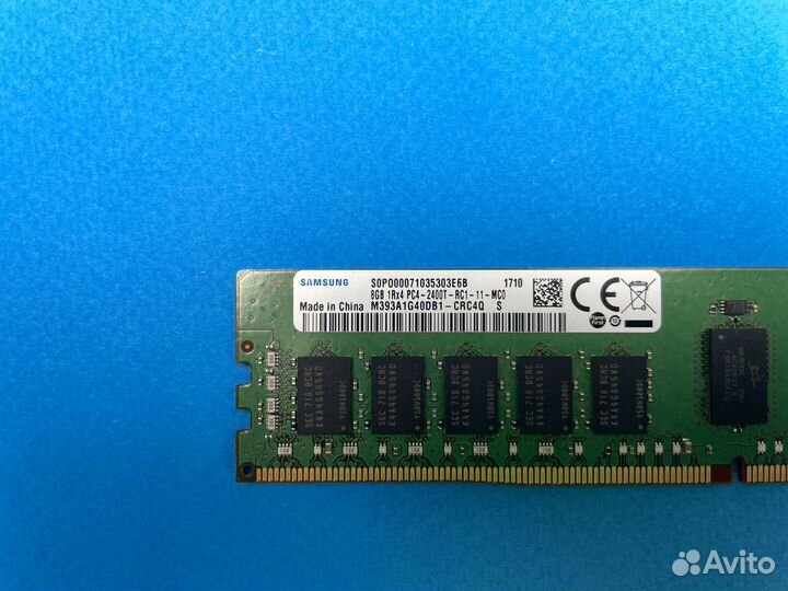DDR4 8GB 2400 MHz ECC REG samsung 1Rx4 Серверная