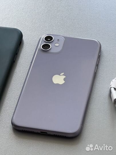 iPhone 11 128гб (ростест, purple, акб-84, sim)