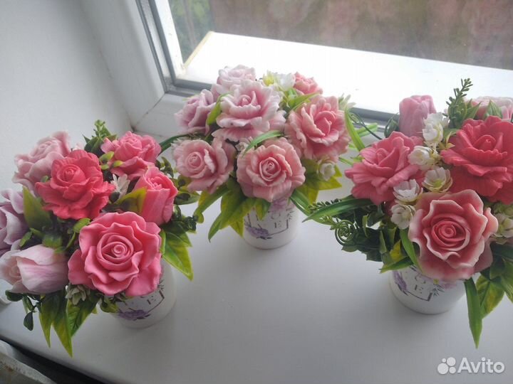 Букет цветов из мыла