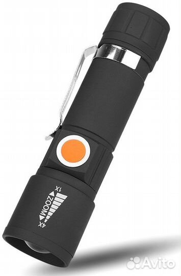 Новый фонарик аккумуляторный + бoнyc. Доставка