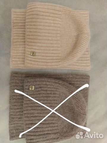 Комплект ангора шапка и снуд