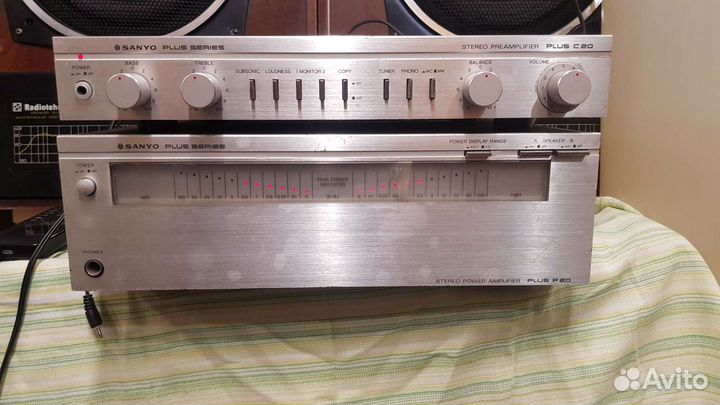 Раритетный предусилитель и усилитель sanyo