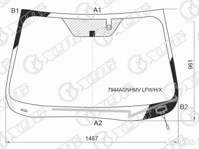 Стекло лобовое (Обогрев щеток/ Датчик дождя) Subaru Forester 18-21