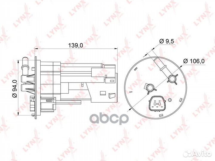 Фильтр топливный LF541M lynxauto