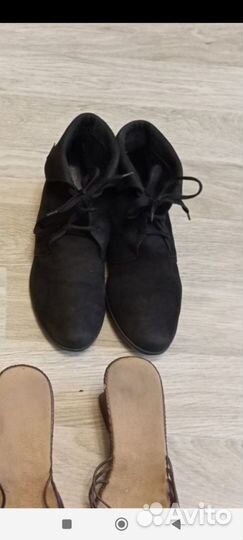 Полуботинки замшевые