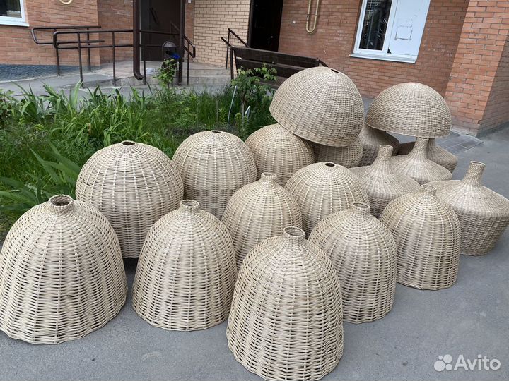 Абажуры плетённые