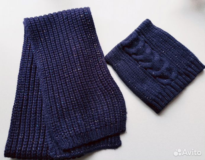 Комплект шапка и шарф для девочки