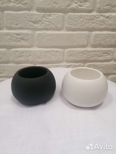 Гипсовые стаканчики (кашпо, подсвечники)