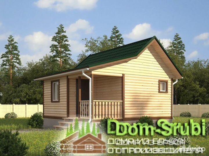 Каменногорск. Хорошая Баня из бруса Б-11 (6х6)