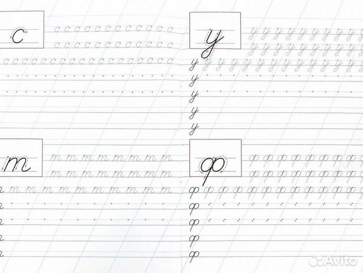 Пишем неразрывно строчные буквы. Прописи класси