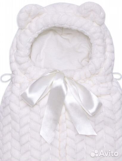 Конверт кокон теплый на выписку новорожденного