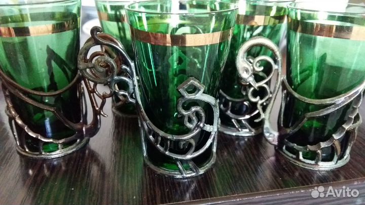 Рюмки в подстаканниках СССР