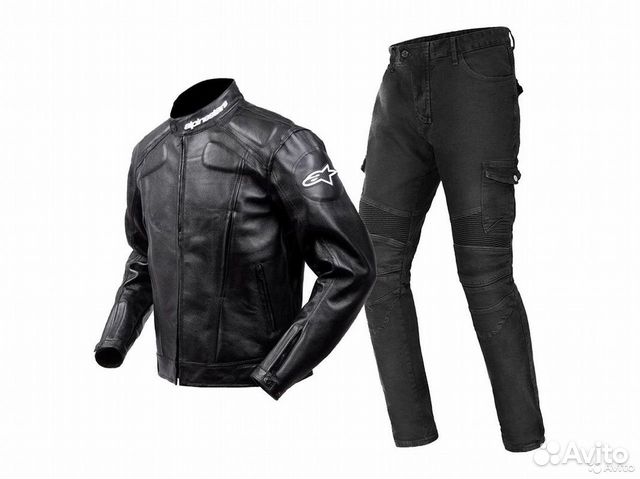 Мотоэкипировка комплект (куртка, джинсы, перчатки)