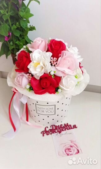 Цветы, розы и букеты из вспененного мыла