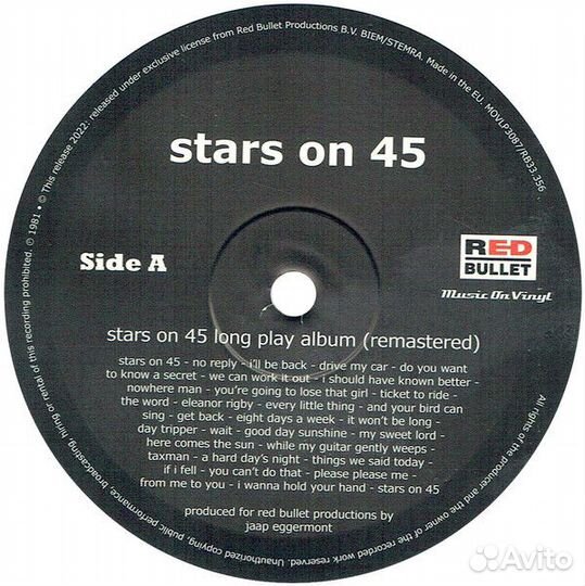 Stars On 45 - Long Play Album (1 LP)