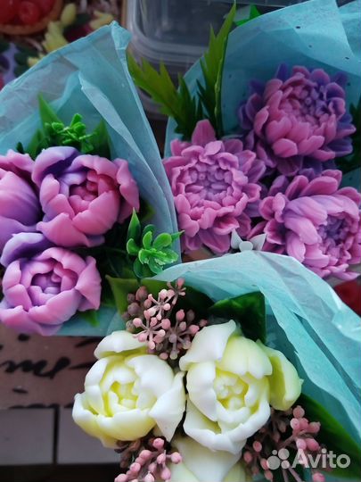 Букеты из мыла ручной работы тюльпаны ирисы