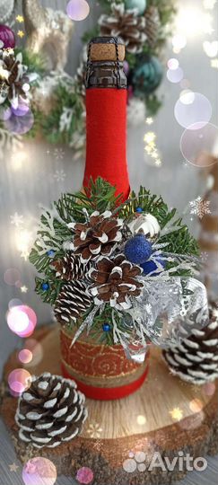 Новогоднее украшение на напиток