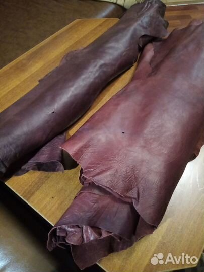 Кожа натуральная бордо и Красное дерево. Отправлю